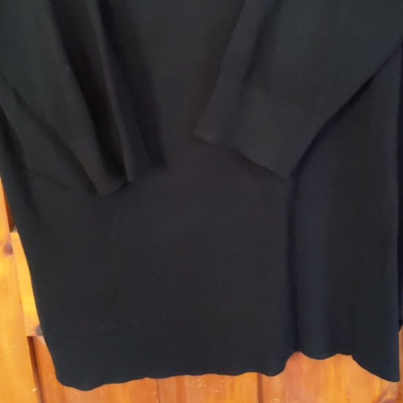 Ladies sweater with slit neck jewel accent - Picture 3 of 4